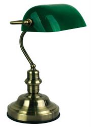 Bronze bank table lamp