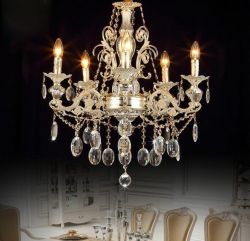 Silver crystal chandelier