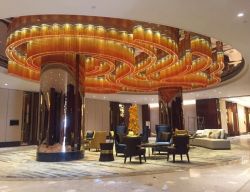 Luxurious hotel crystal light