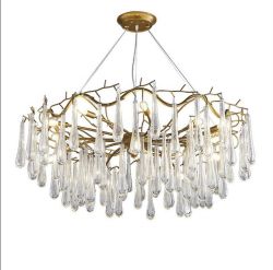 K9 crystal drop chandelier in gold color