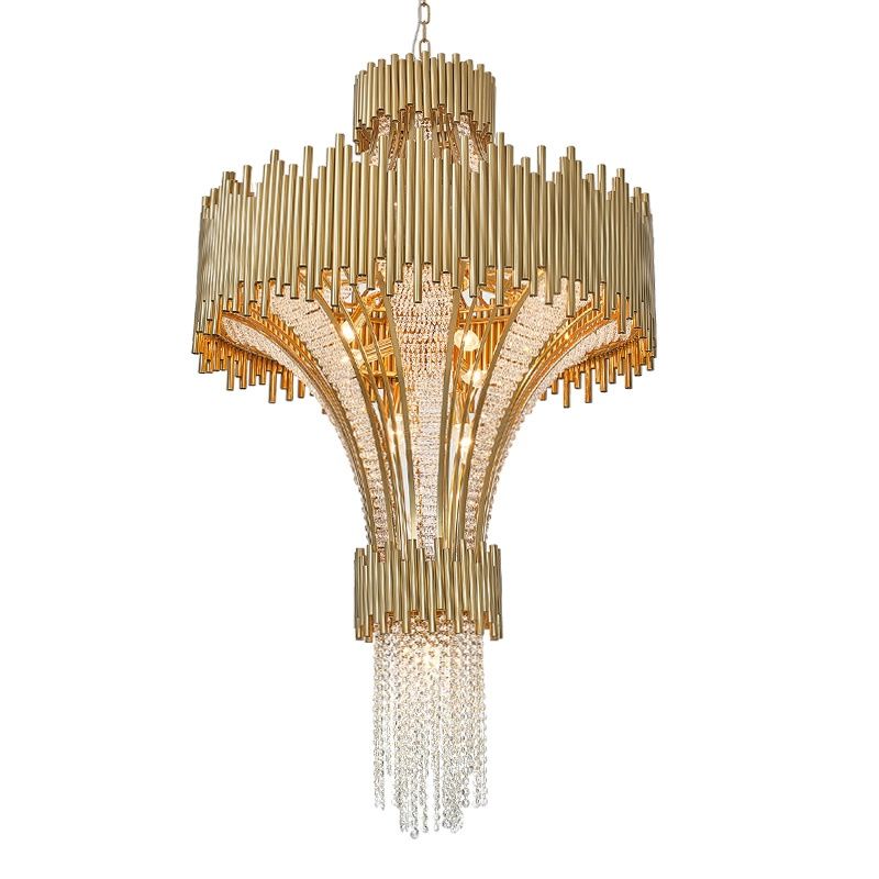 Brass finish chandelier for Villa