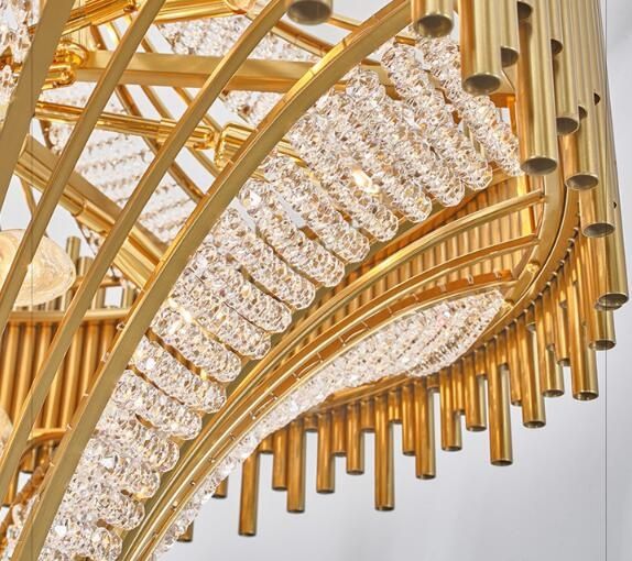 Brass finish chandelier for Villa