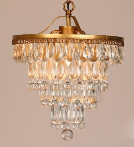 Crystal gold pendant lamp