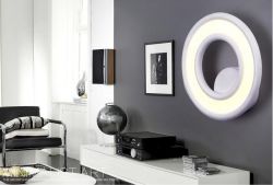 Round LED acrylic wall light