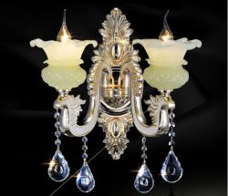 Royal luxury jade wall lamp