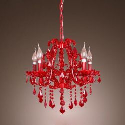 Red crystal chandelier