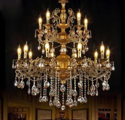 Luxurious gold chandeliers