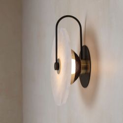 Marble wall sconce