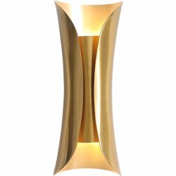 Brushed golden wall lamp