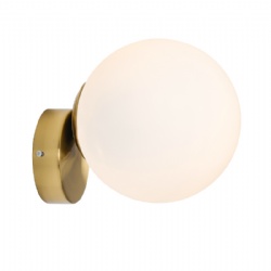 Bedside wall lamp with brass finish