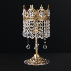 Gold crystal table lamp for Royal